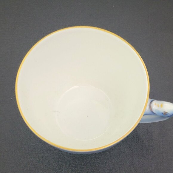 Vintage Bing & Grondahl Seagull Flat Cup Set Coastal Blue White Ombre Gold Trim - Picture 7 of 10